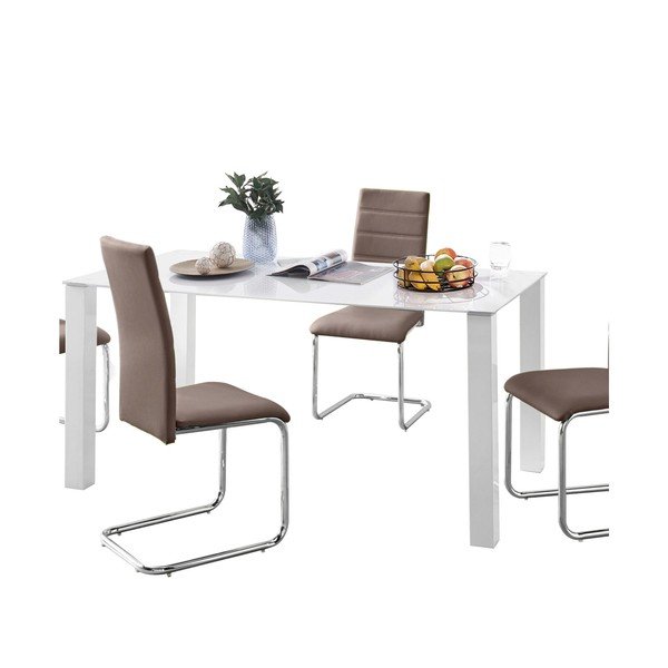 Set masă cu 4 scaune Støraa Naral, maro-image-1