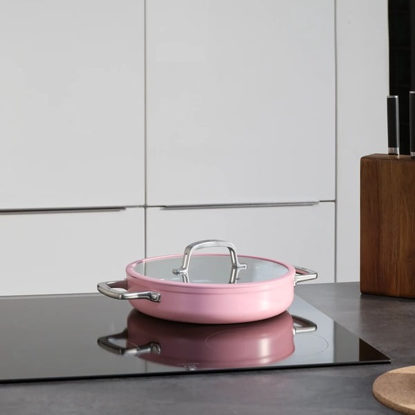 Tigaie cu capac/cu suprafață ceramică ø 28 cm tegame Meda 3.0 – FABINI-image-1