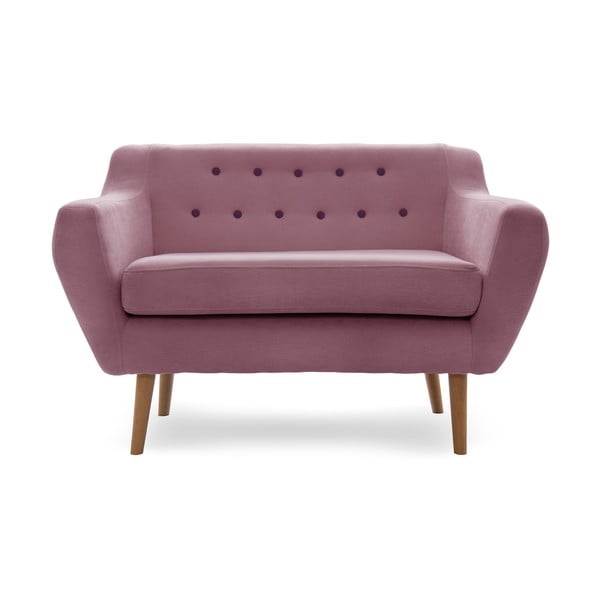 Canapea cu două locuri Vivonita Kelly Linkoln, roz
