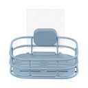 Savonieră albastru-deschis autoadezivă din metal Grena – Compactor