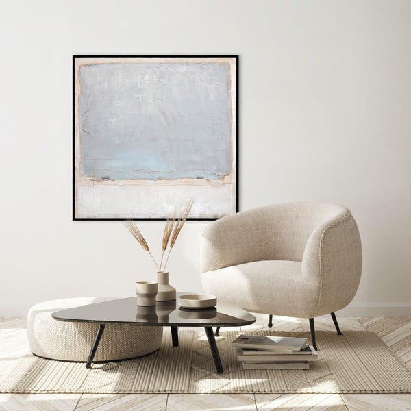 Tablou pictat manual 100x100 cm Blue Inside    – Malerifabrikken-image-1