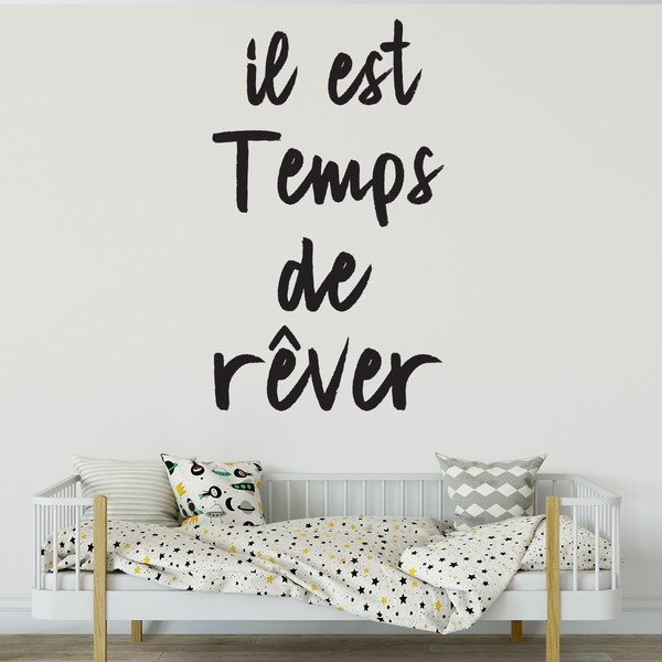 Autocolant negru Ambiance Quote Temps De Rever-image-1
