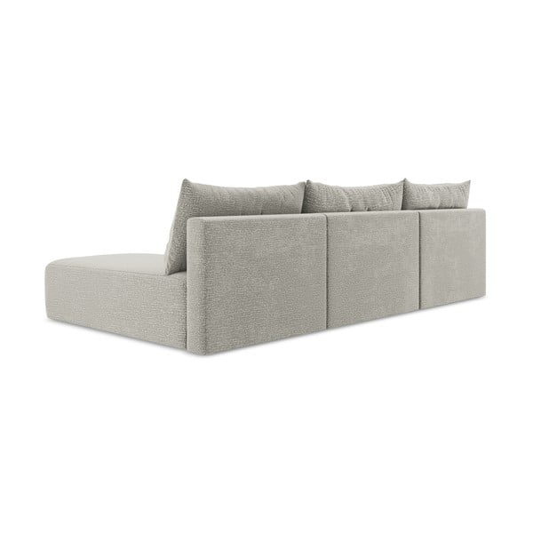 Colțar gri deschis extensibil/cu spațiu de depozitare Kalena – Makamii-image-3