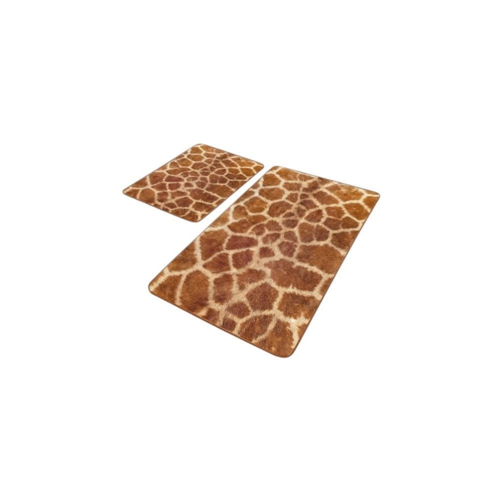 Covorașe de baie maro 2 buc. din catifea 60x100 cm – Mila Home
