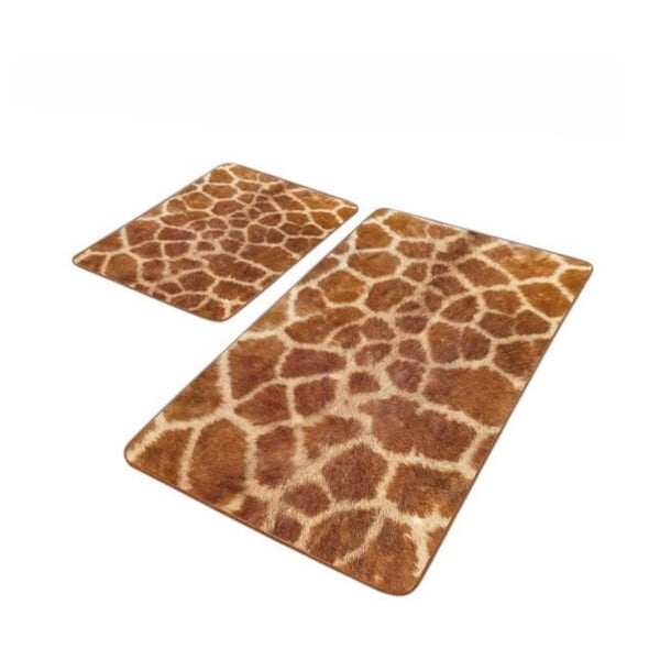 Covorașe de baie maro 2 buc. din catifea 60x100 cm – Mila Home