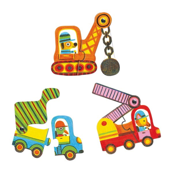 Puzzle pentru copii Djeco „Auto”