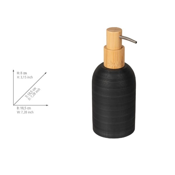 Dozator de săpun lichid negru din polirășină 250 ml Altavalle – Wenko-image-4
