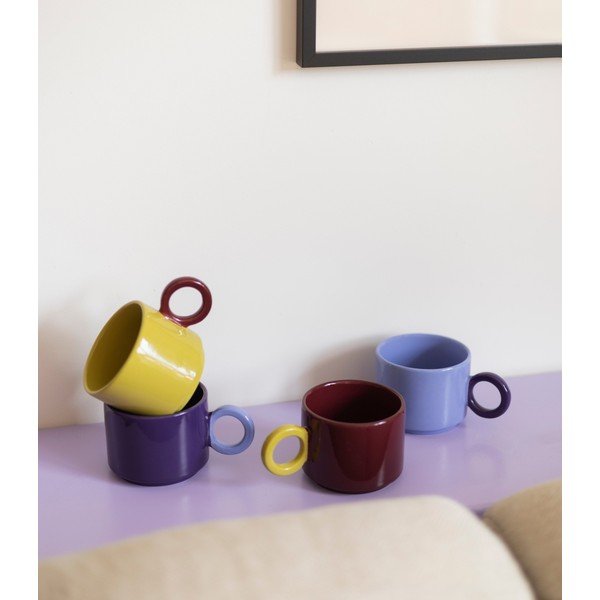 Cană galben-muștar din gresie ceramică 280 ml Lou – ONA-image-1