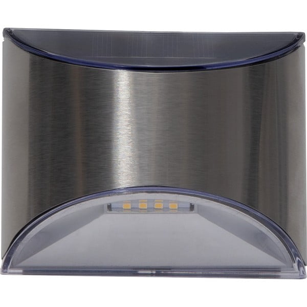 Set de 2 lămpi de perete solare cu LED-uri din oțel inoxidabil Star Trading Wally, înălțime 8 cm-image-3