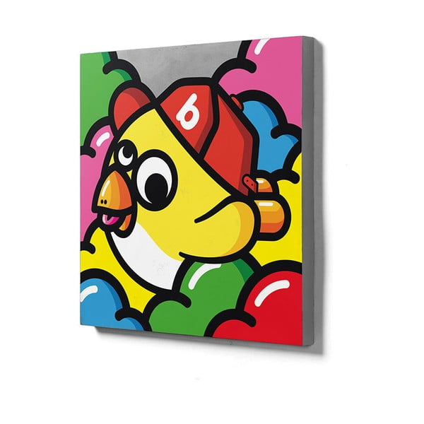 Tablou din beton pentru perete Lyon Béton Oiseau Volant Jaune, 60 x 60 cm-image-1