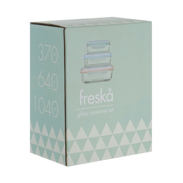 Recipiente de alimente 3 buc. din sticlă și  silicon Freska – Premier Housewares-image-1