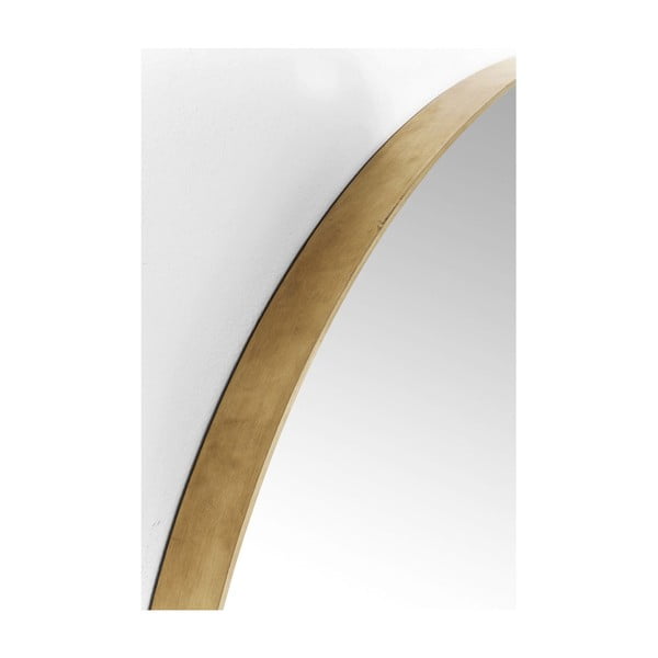 Oglindă rotundă cu ramă alămie Kare Design Round Curve, ⌀ 100 cm-image-4