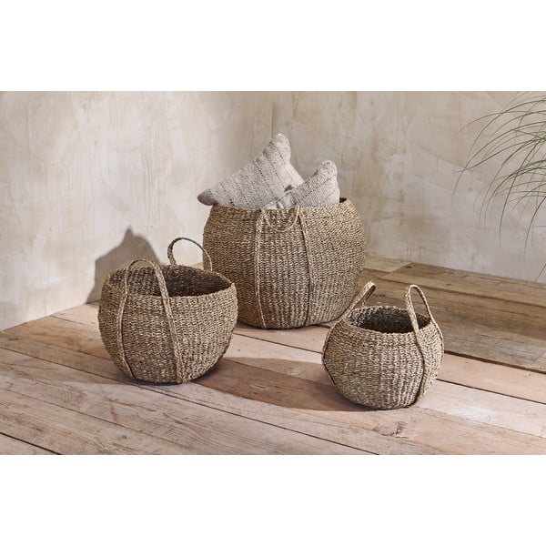 Coș depozitare din iarbă de mare Nkuku Rundi, ø 32 cm-image-1