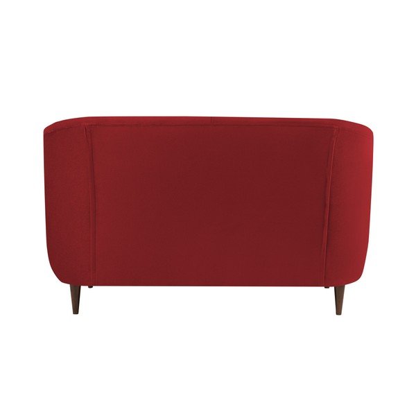Canapea cu tapițerie din catifea Kooko Home GLAM, roșu, 125 cm-image-1