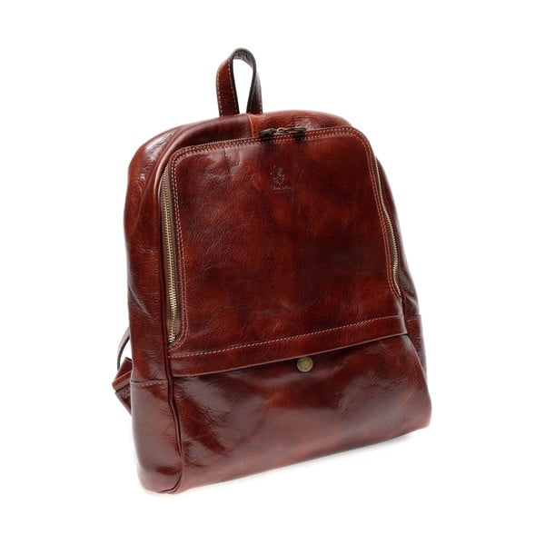 Rucsac din piele maro roșcat – Anna Luchini-image-1