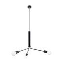 Lustră neagră cu abajur din metal ø 74 cm Donato – Sollux