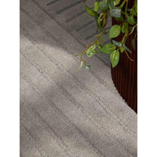 Covor gri deschis țesut manual rotund din lână ø 150 cm Arcura – Vikosa-image-3