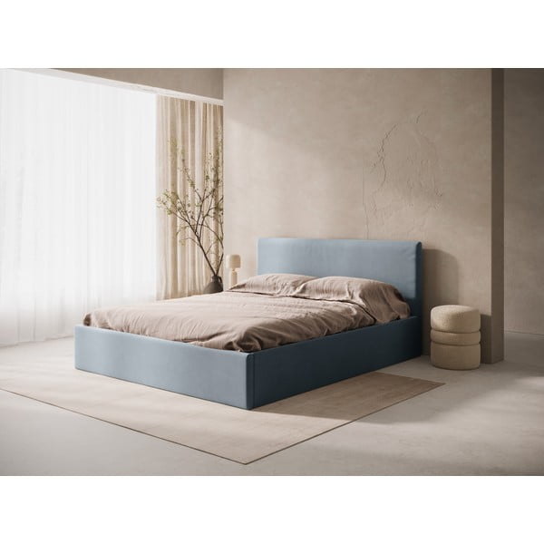 Tăblie de pat albastru-deschis tapițată 190,5x100 cm Remo – Micadoni -image-1