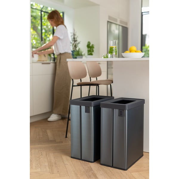 Coș de gunoi albastru de reciclat din plastic reciclat 54 l Verto Recycle – Curver-image-3