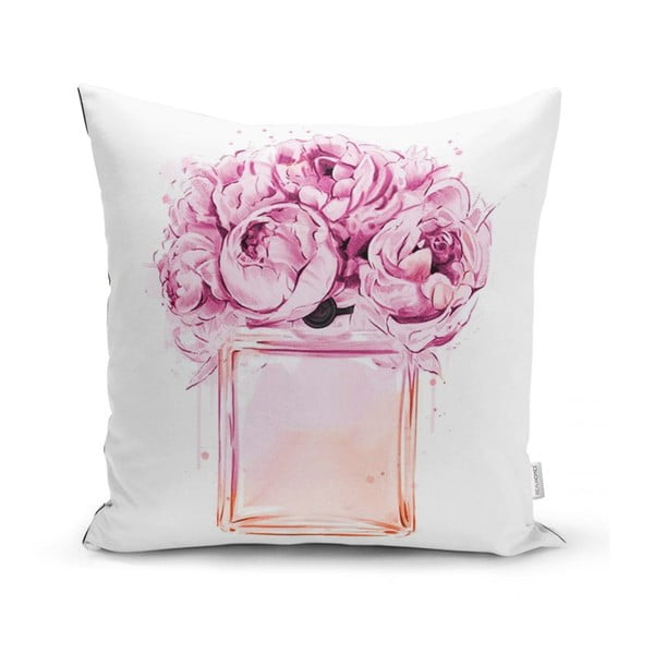 Față de pernă Minimalist Cushion Covers Pink Flowers, 45 x 45 cm