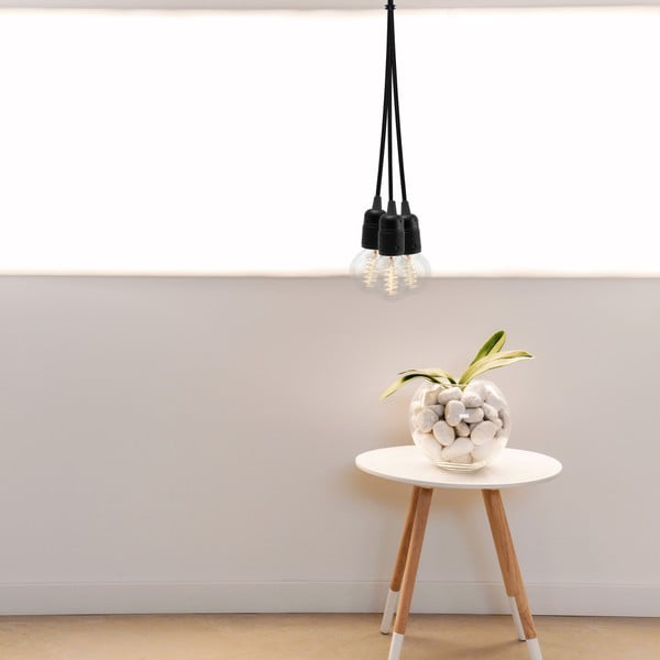 Lampă de tavan 3 cabluri Bulb Attack Uno, negru-image-1