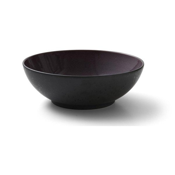 Bol din ceramică și glazură interioară mov Bitz Mensa, diametru 30 cm, negru-image-3