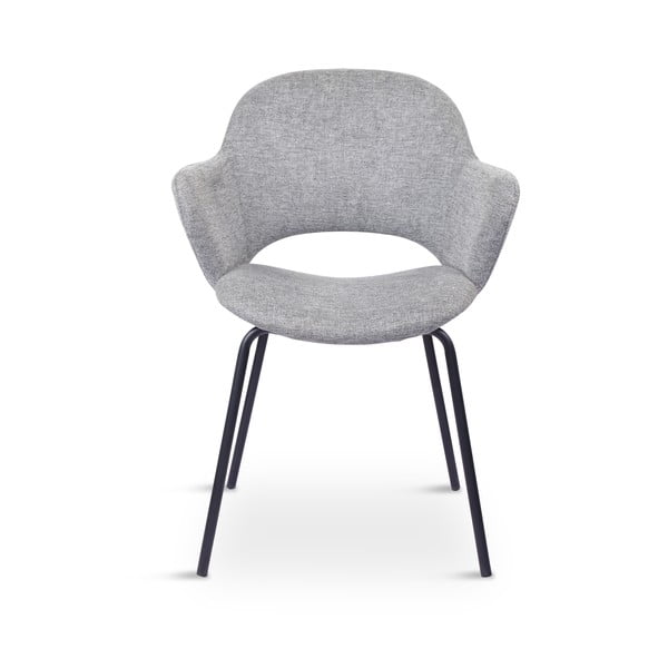 Set de scaune de sufragerie gri deschis 2 buc. tapițat Rowley – Unique Furniture-image-1