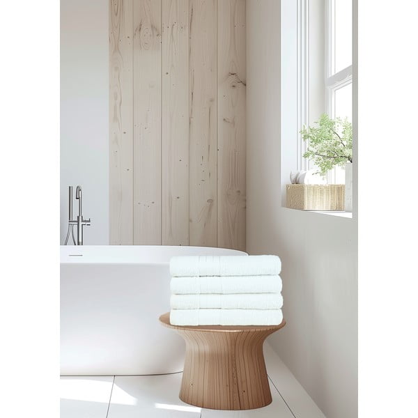 Prosoape albe 4 buc. din bumbac din frotir 50x100 cm – Good Morning-image-4