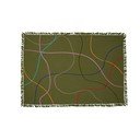 Pătură de bumbac verde 200x140 cm Outline - Hübsch