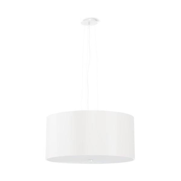 Lustră albă cu abajur textil ø 50 cm Volta – Nice Lamps