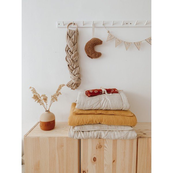 Set de pătuț din bumbac și in bej Sand - Moi Mili-image-3