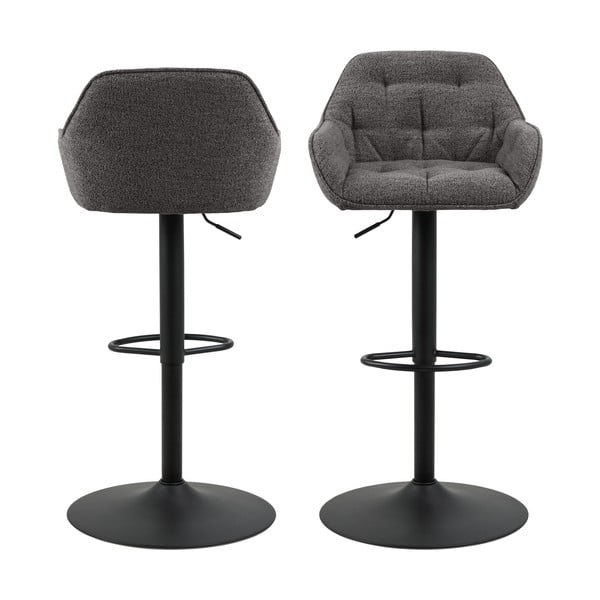 Scaune de bar gri-închis rotative 2 buc. 109 cm Brooke – Actona-image-3