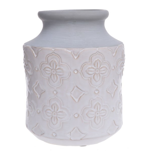 Vază din ceramică Ewax Petals, 18 cm, alb