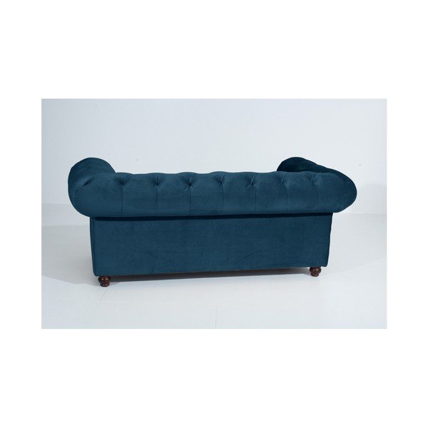 Canapea Max Winzer Orleans Velvet, 196 cm, albastru-image-3