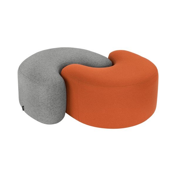 Puf teracotă cu tapițerie din lână Ü – noo.ma-image-4