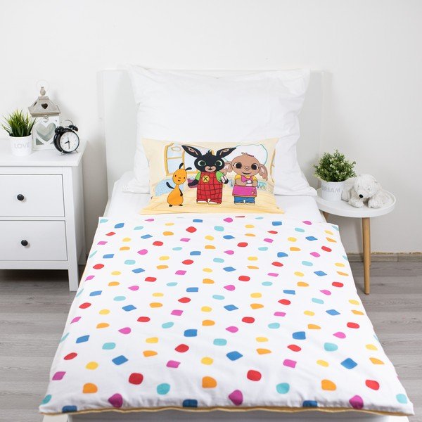 Lenjerie de pat pentru copii din bumbac pentru pătuț 100x135 cm Králíček Bing Playroom – Jerry Fabrics-image-2