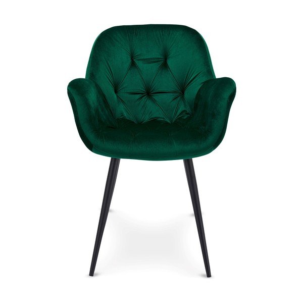 Scaune de dining verde 2 buc. din catifea Salina – Furnhouse-image-1