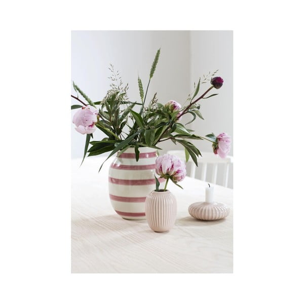 Vază din gresie Kähler Design Hammershoi, înălțime 10 cm, roz deschis-image-2