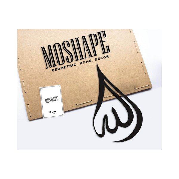 Decorațiune metalică de perete Leave, negru-image-1