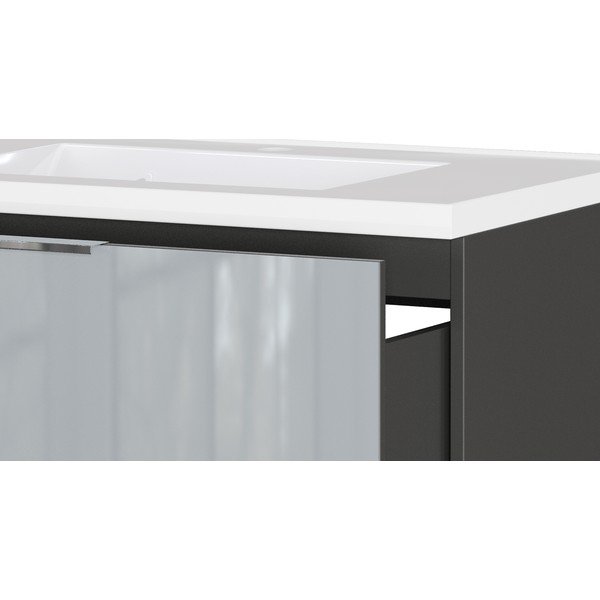 Dulap sub chiuvetă gri suspendat cu aspect lucios 81x61 cm Celano – Germania-image-4