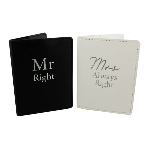 Set 2 huse pentru pașaport Amore Mr. Right and Mrs. Always Right