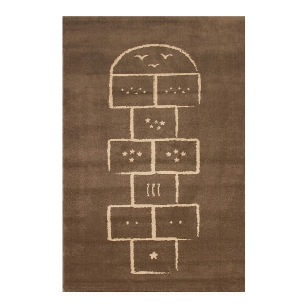 Covor Art For Kids Hopscotch, 135 x 190 cm, maro