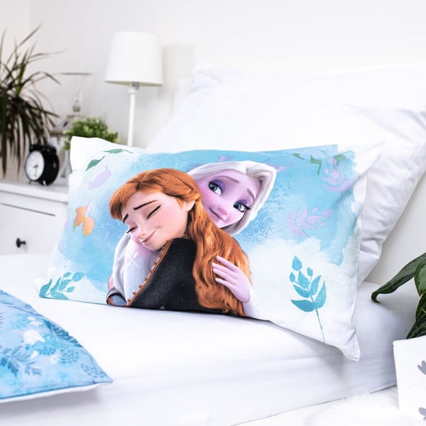 Lenjerie de pat pentru copii albastră din bumbac pentru pătuț 100x135 cm Frozen "Blue" – Jerry Fabrics-image-3