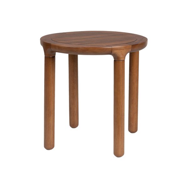Măsuță auxiliară rotundă cu aspect de lemn de stejar ø 45 cm Storm – Zuiver