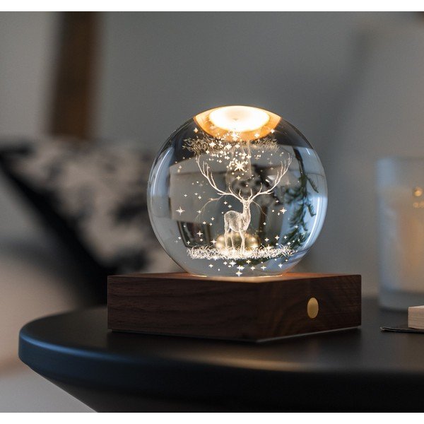 Decorațiune luminoasă maro închis cu USB Amber – Gingko-image-1