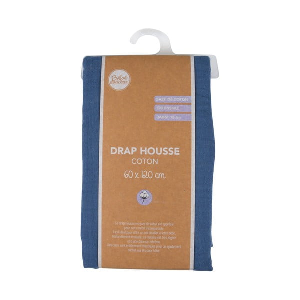 Cearceaf pentru copii din muselină pentru pătuț cu elastic 60x120 cm – Bébé Douceur-image-4