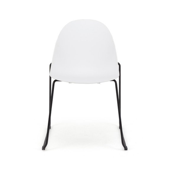 Set 2 scaune dining cu picioare negre Bonami Selection Viva, alb-image-2