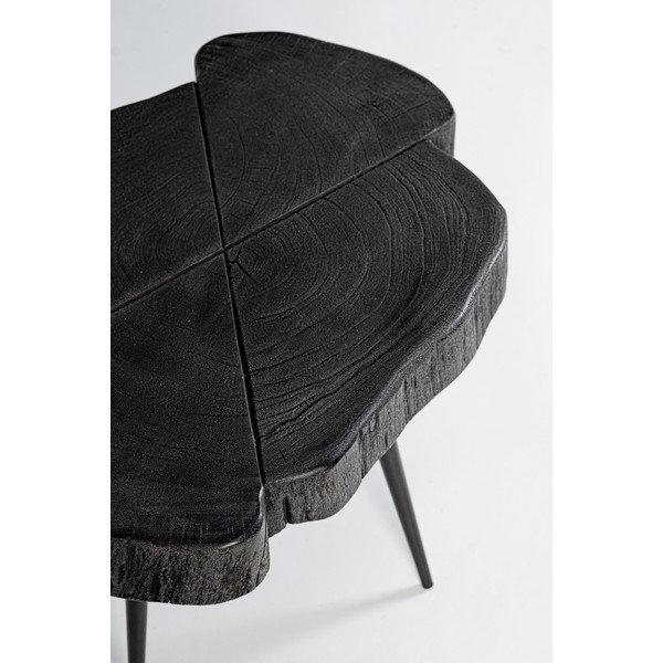Măsuță de cafea neagră cu blat din lemn de acacia 35x46 cm Zakia – Bizzotto-image-3
