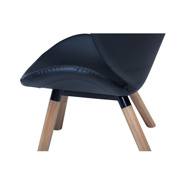 Fotoliu din piele ecologică DAN-FORM Denmark Butterfly, negru-image-2
