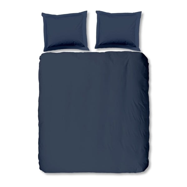 Lenjerie de pat din bumbac Muller Textiels Uni, 240 x 200 cm, albastru
